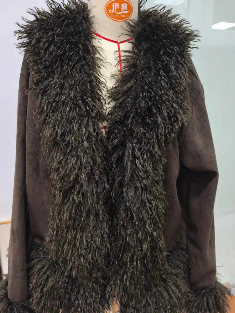 Customer photo review of Daisy Plush Faux Fur Coat