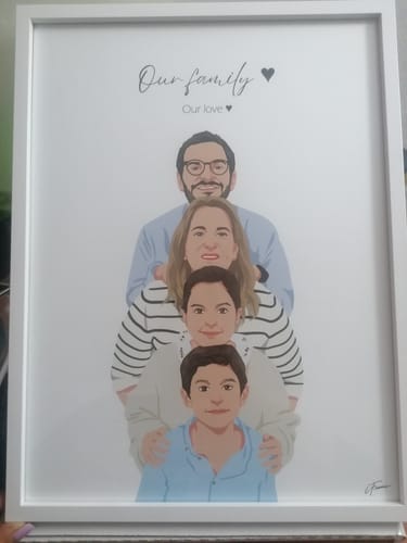 Customer photo review of Quadro Retrato Colorido Personalizado