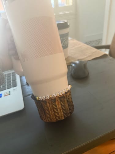 Customer photo review of Chocolate Gold Remix MACRAME Tumbler Boot -fits 20-40oz