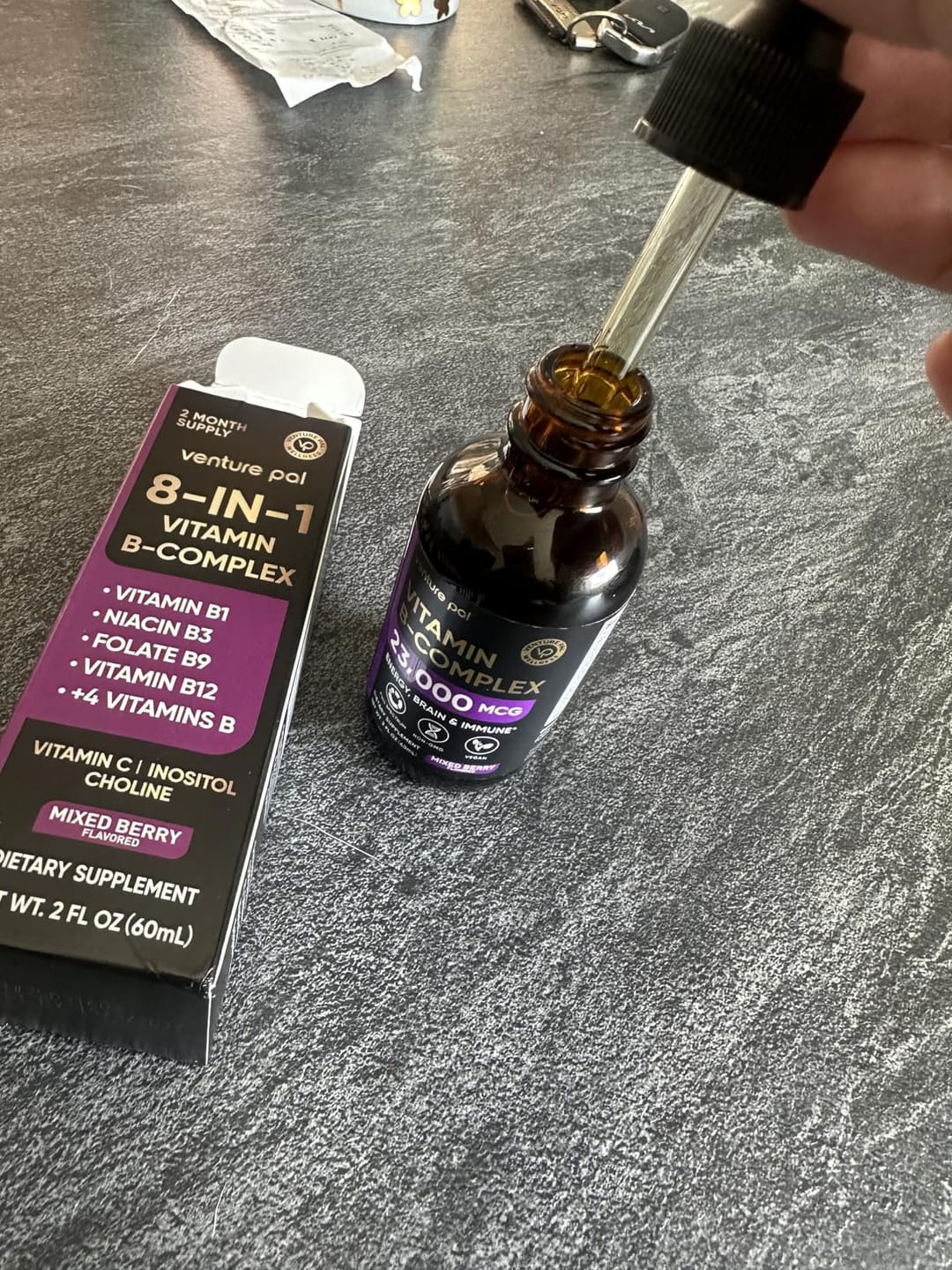 Customer photo review of Vitamin B - complex - Mixed Berry - 200 mcg Liquid Drops