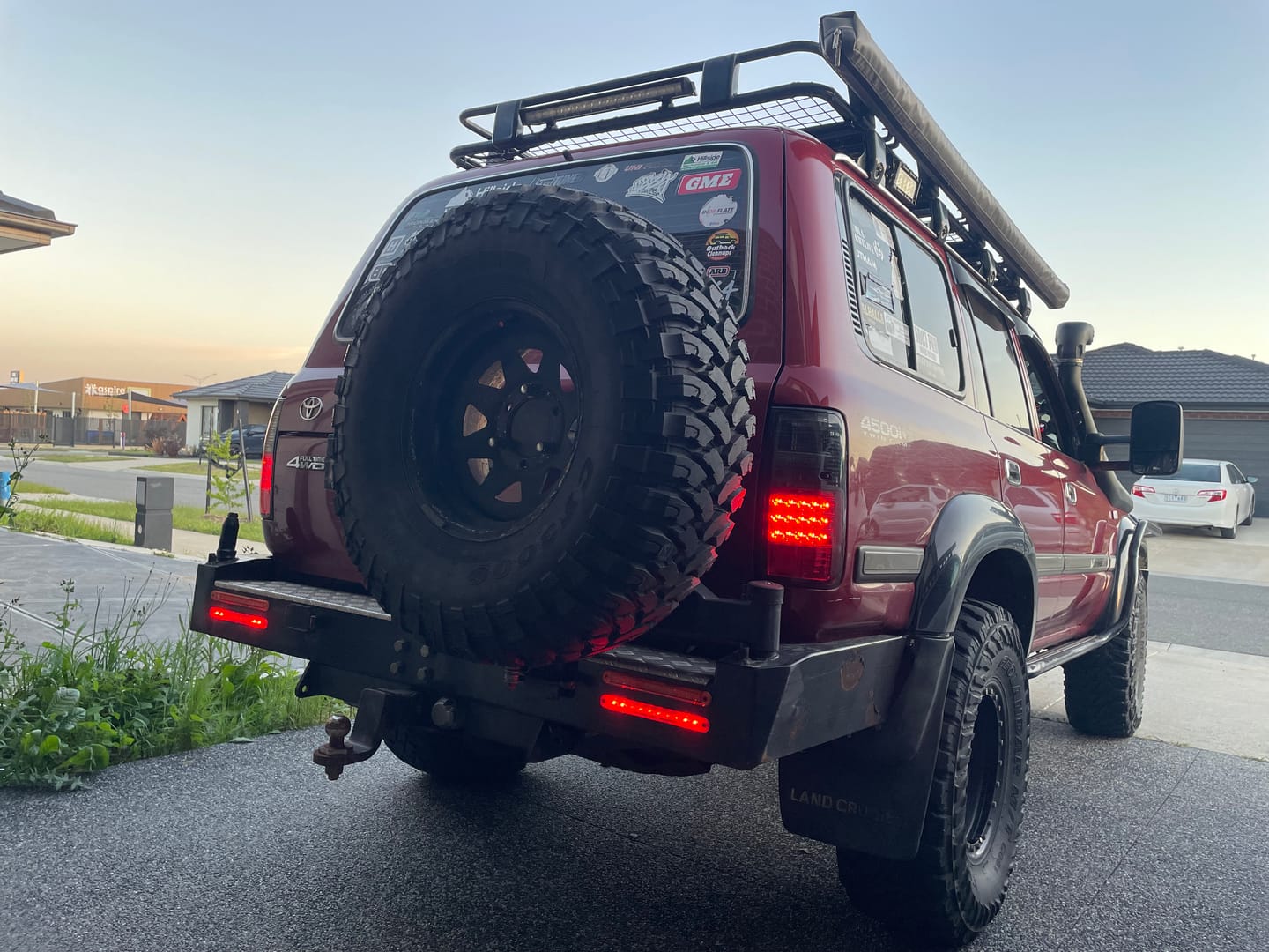 Customer photo review of Half Smoked LED Tail Lights for 80 Series LandCruiser