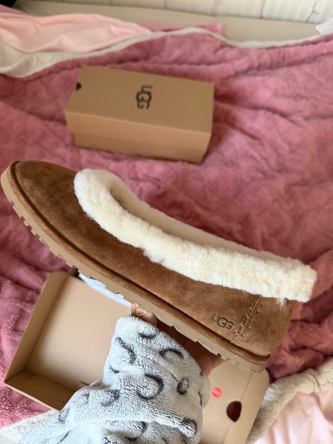 Customer photo review of UGG Women's Zora Ballet Flat in Chestnut