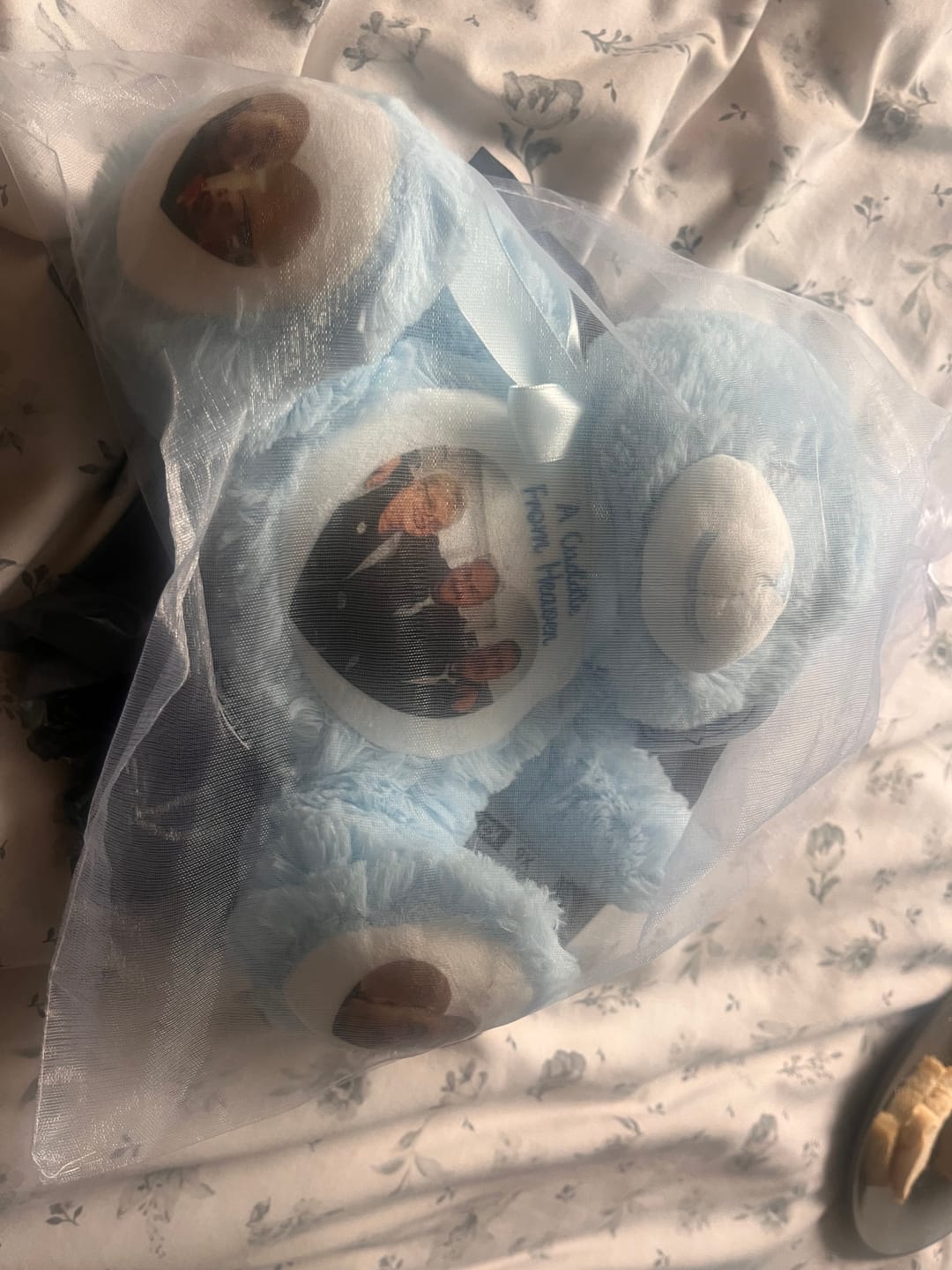 Customer photo review of Design a Personalised Blue Teddy – Add Your Photo, Name or Message