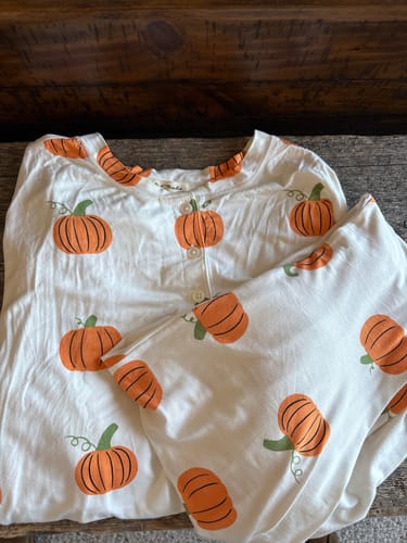 Customer photo review of Ladies Henley Jogger Set - PUMPKIN