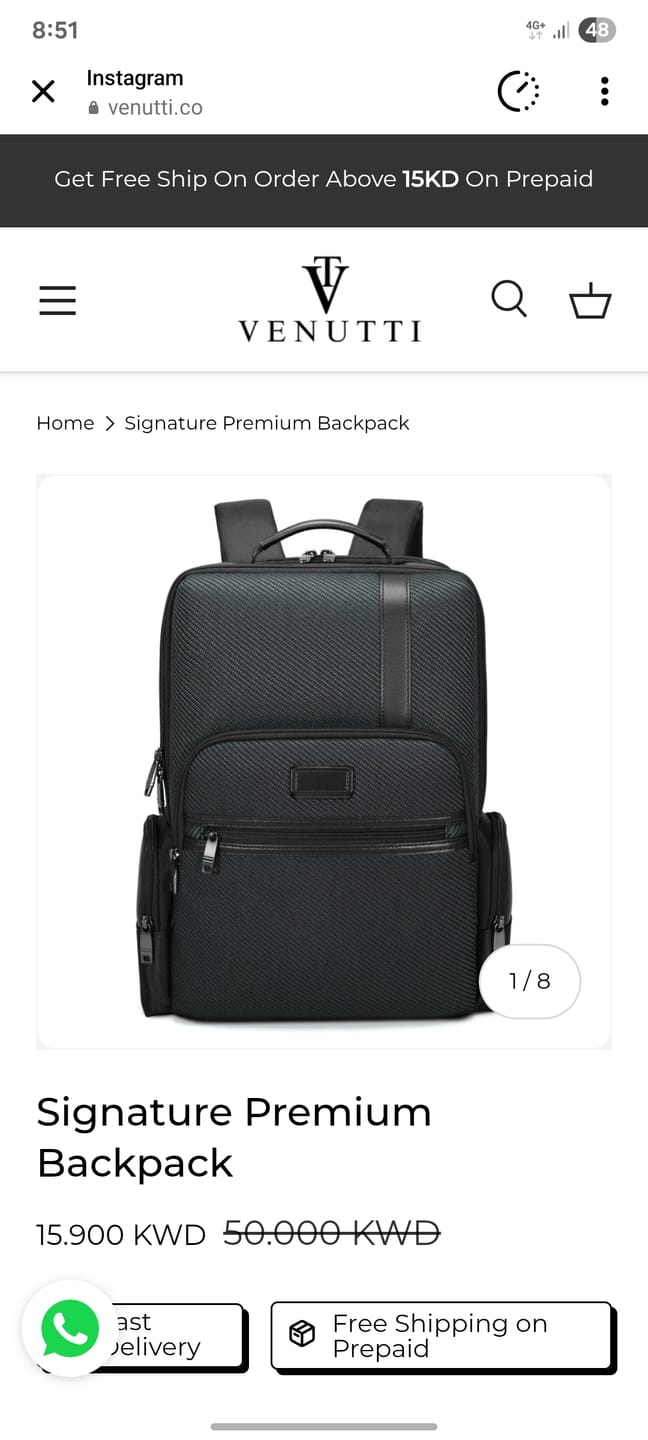 Customer photo review of Signature Premium Backpack