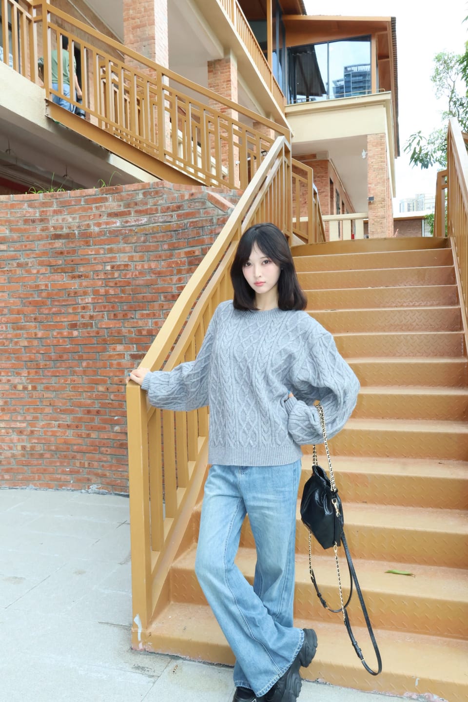 Customer photo review of WARDEN EDGE Grey Lazy Chic Sweater Set