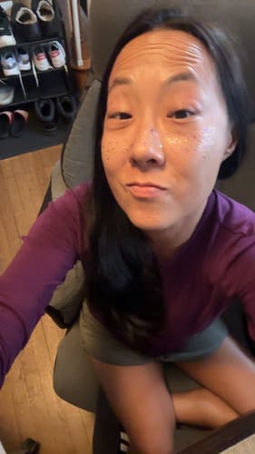 Customer photo review of Purple Spirit Speckles Makeup Patches - Team Spirit Collection