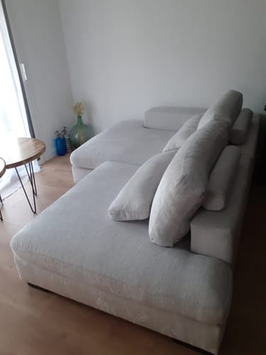 Customer photo review of Canapé d'angle convertible grande méridienne MONTPARNASSE