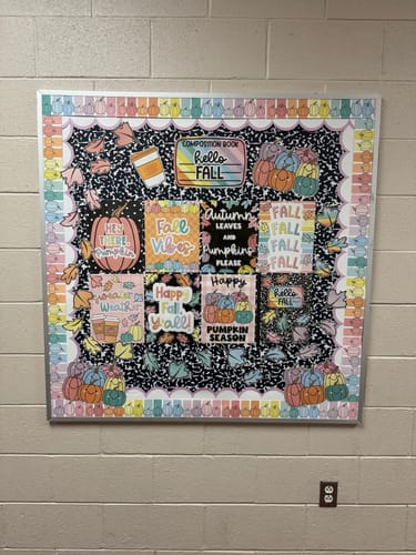 Customer photo review of Fall Pastels | Full Printable Classroom Decor Bundle