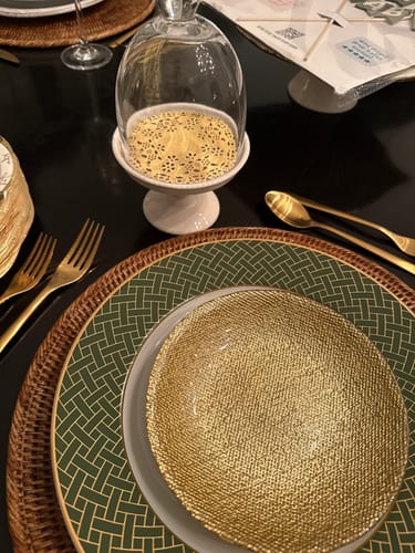 Customer photo review of Eyelet Doily Coaster - Handcrafted Brass Coaster in Gold, Silver, Rose Gold - 4 Inch Diameter