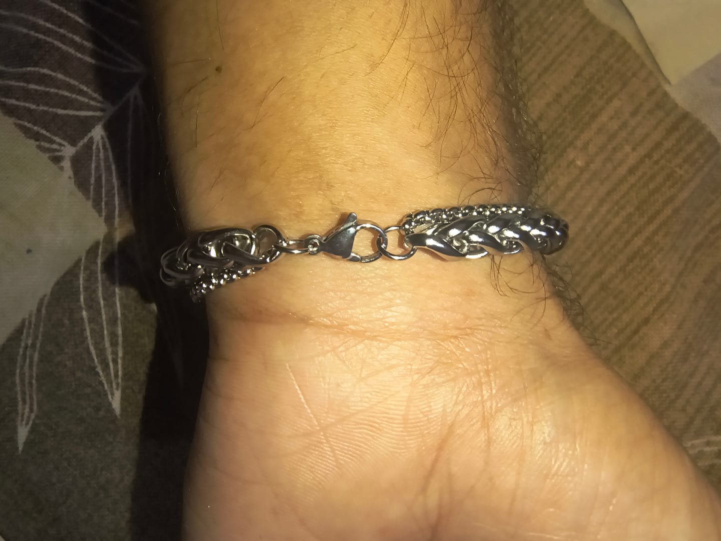Customer photo review of Layered Silver Bracelet