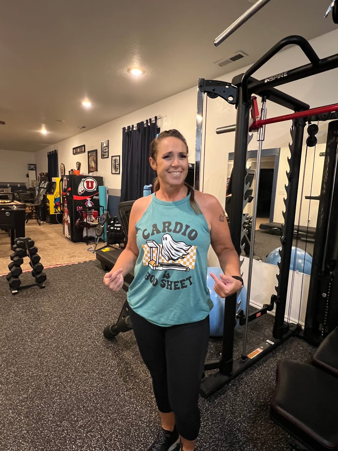 Customer photo review of Cardio is Boo Sheet Rocker Tank