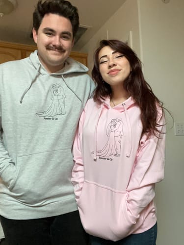 Customer photo review of Custom Embroidered Photo Hoodie Final Sale
