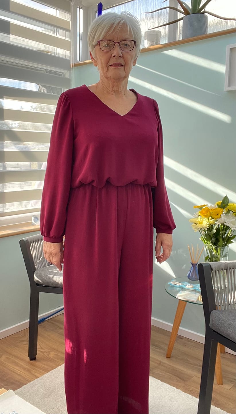 Customer photo review of Plain Linen Look Viscose Fabric