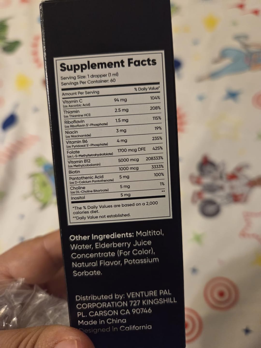 Customer photo review of Vitamin B - complex - Mixed Berry - 200 mcg Liquid Drops
