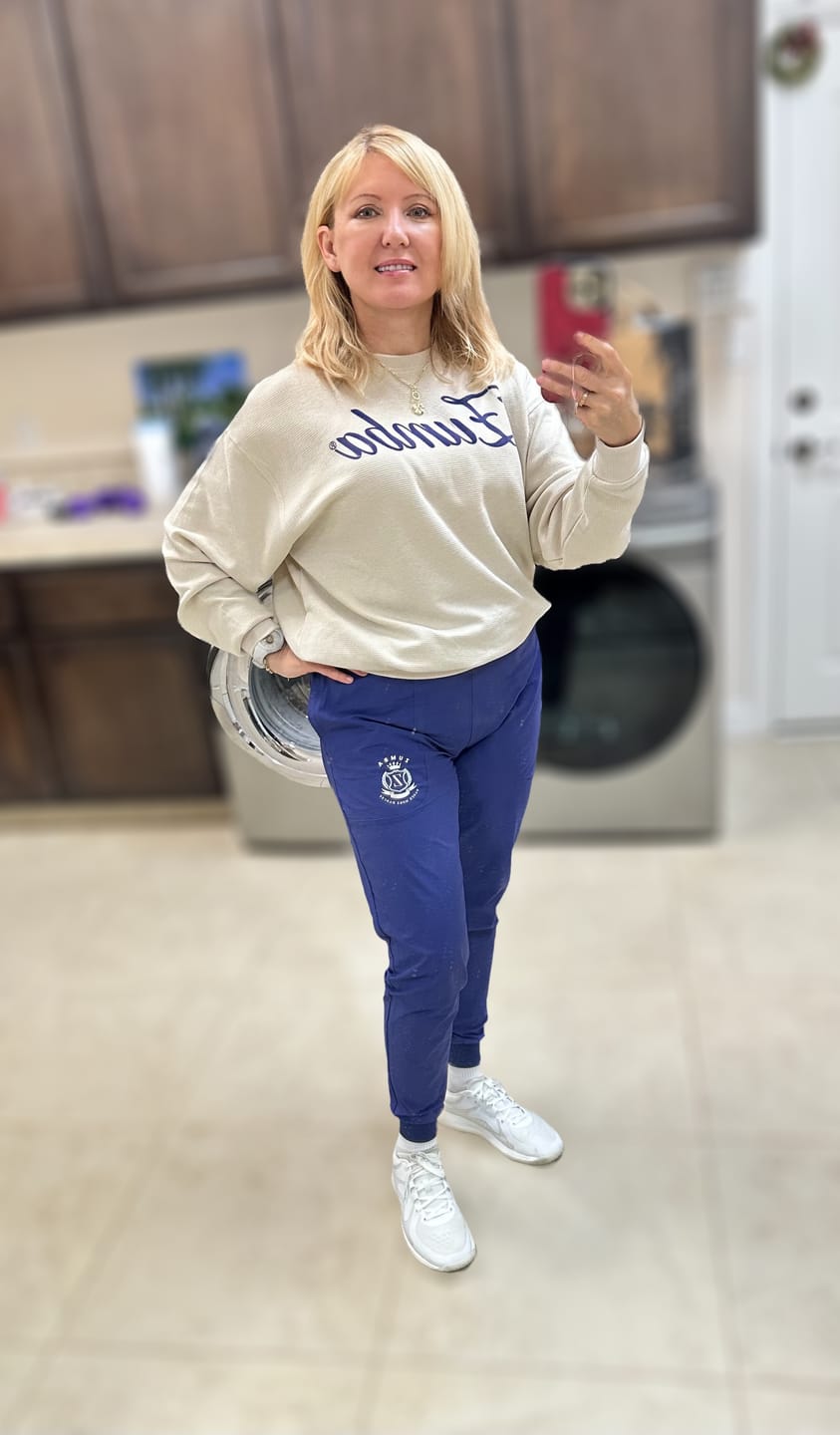 Customer photo review of Class of 2001 Oversized Pullover Waffle Sweatshirt