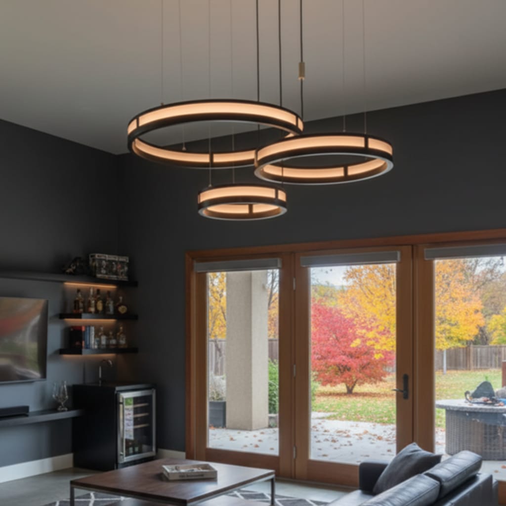 Customer photo review of Titan Ring Chandelier