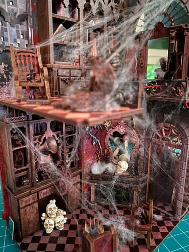 Customer photo review of Haunted Mansion DIY Wooden Book Nook Shelf Insert