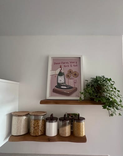 Customer photo review of Ilustración "Dame flores, vino y rock & roll" SIN MARCO