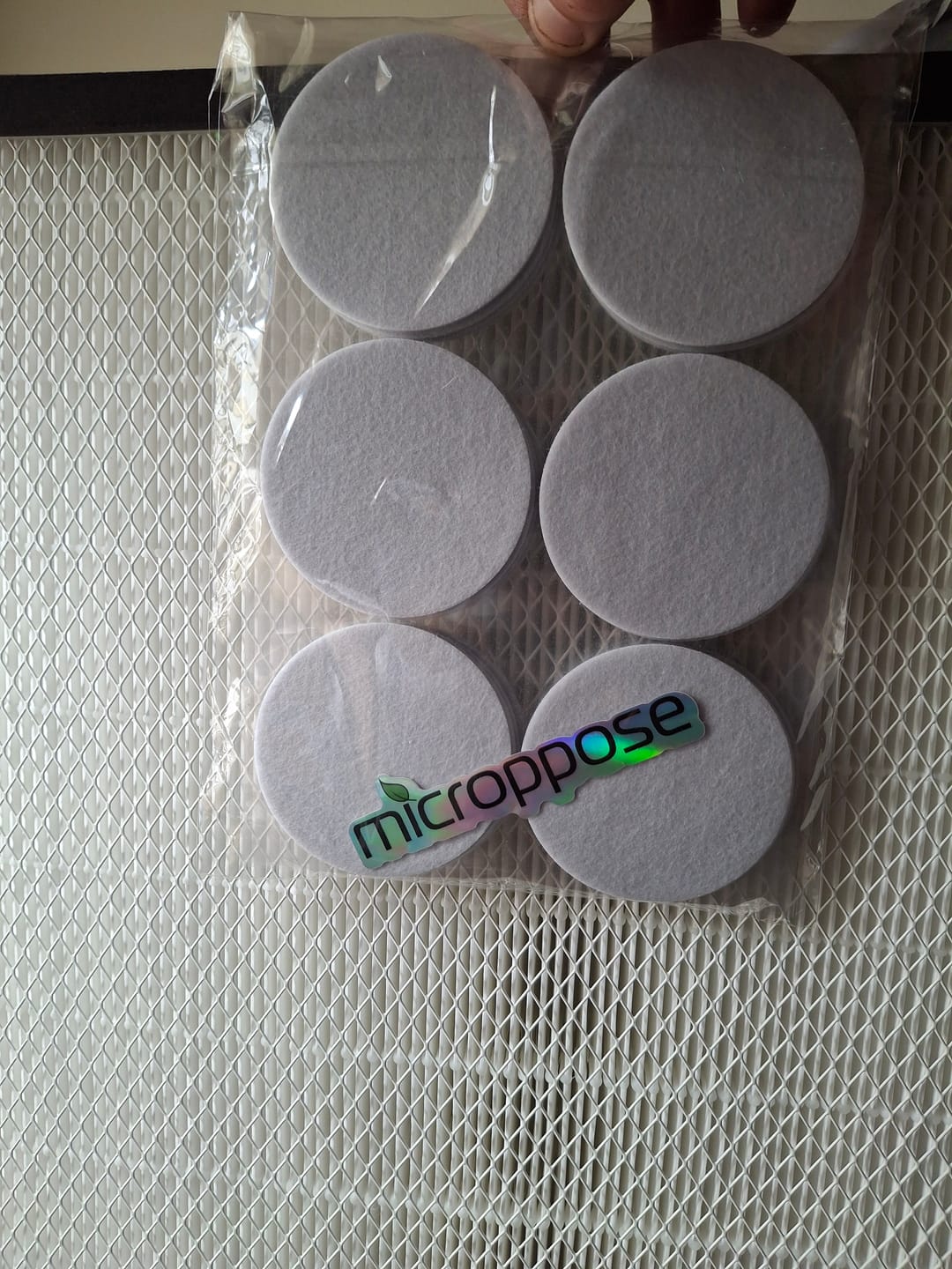 Customer photo review of Adherable Monotub Filters 2.5"