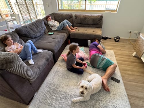 Customer photo review of The Mellow Mat v2® Designer Print | Silver Mist (Soft Touch Sensory Tatami Rug) PR01