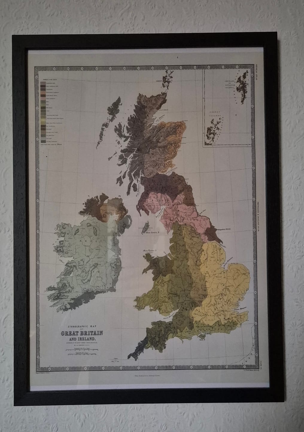 Customer photo review of Old Map of Ancient Britain, 1856 - Wales, Erse, Gaelic Ireland, Picts, Celtic Iron Age Tribes, Silures