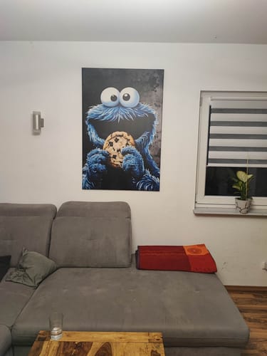 Customer photo review of Leinwandbild Keksmonster Hochformat