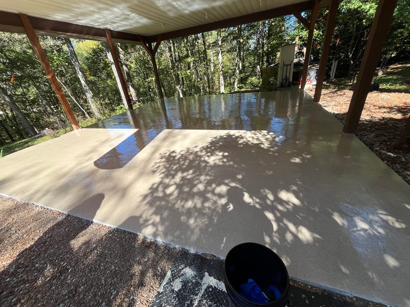 Customer photo review of Quartz Epoxy Flooring - Warm Collection