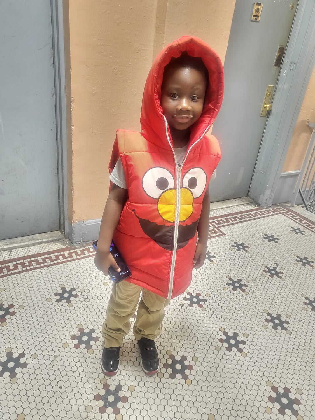 Customer photo review of Kids Elmo vest