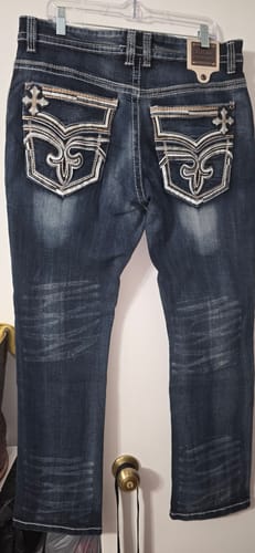Customer photo review of Men’s SA-044B Straight Fit Blue Jean