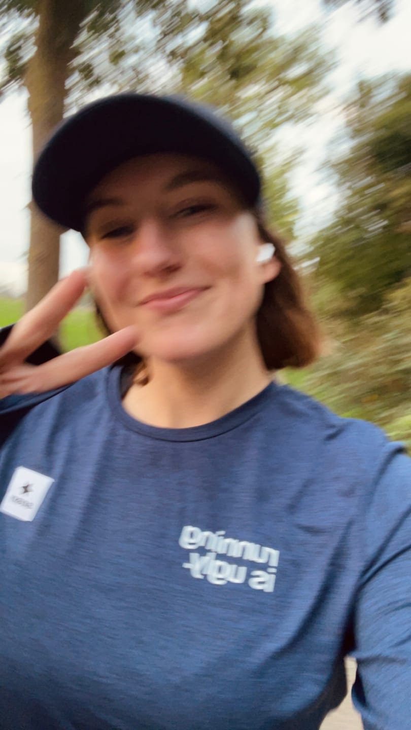 Customer photo review of saysky clean pace longsleeve, blue.