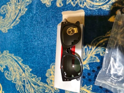 Customer photo review of Lentes De Sol Rb Mega Wayfarer Rb0840s Negro Brilloso Verde G15