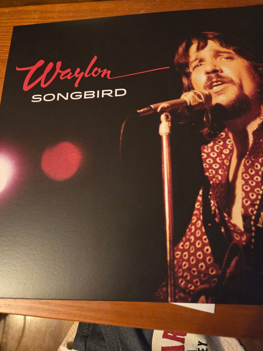 Customer photo review of Waylon Jennings "Songbird" Black Vinyl LP Pre-Order