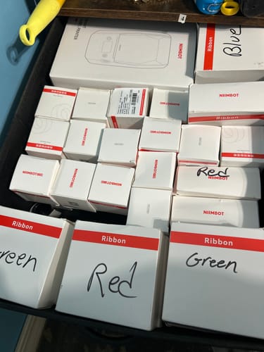 Customer photo review of Thermal Transfer Label Printer Labels for M2, M3