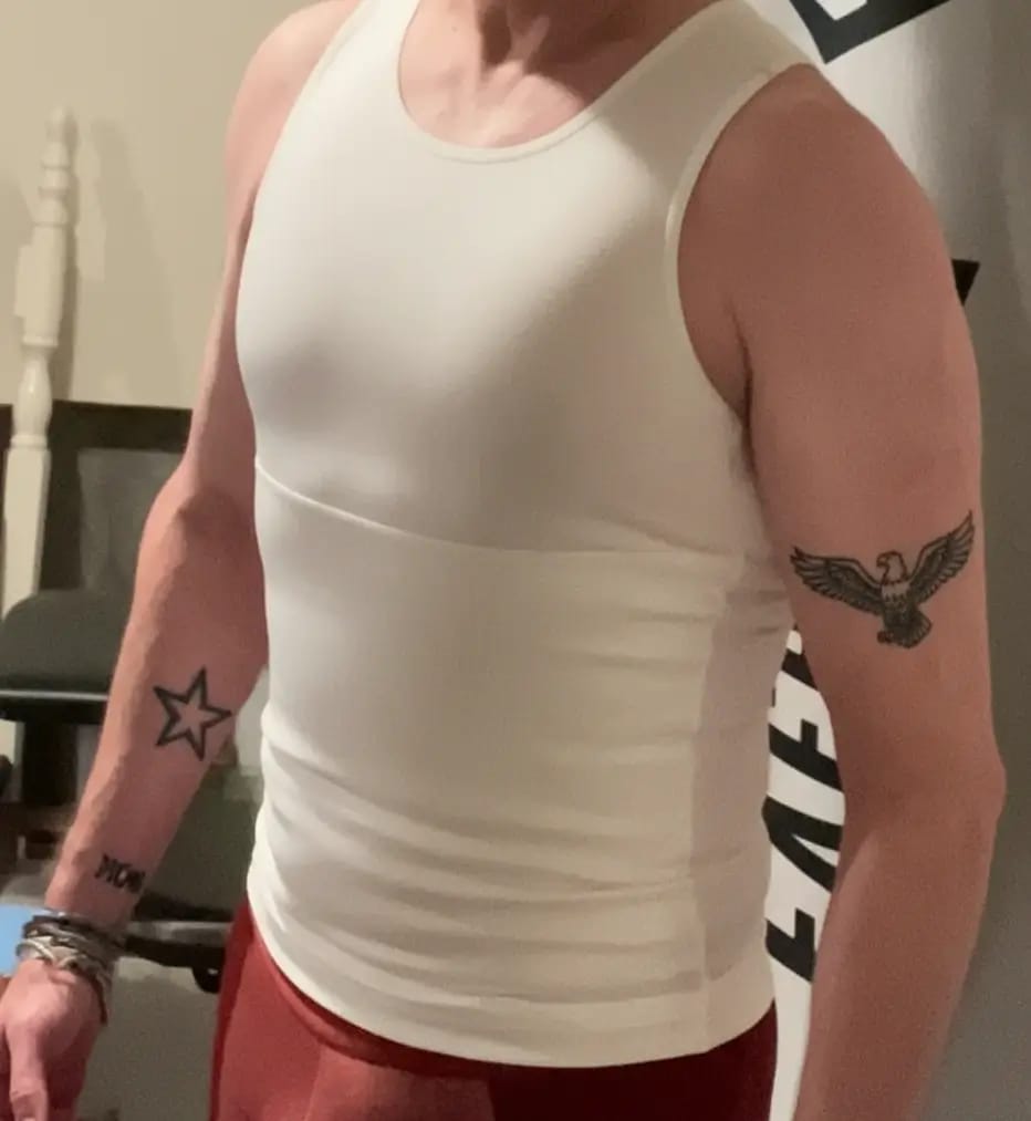 Customer photo review of SCULPME™ Sharkskin Vest | Moderate Compression, Double-Layer Abs Support