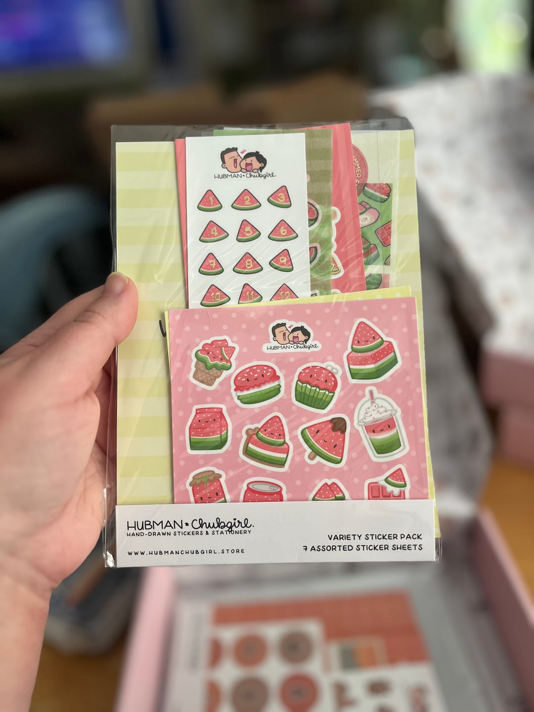 Customer photo review of Summer Watermelons Variety Sticker Pack