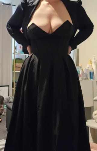Customer photo review of Victoria | Strapless Midi Dress