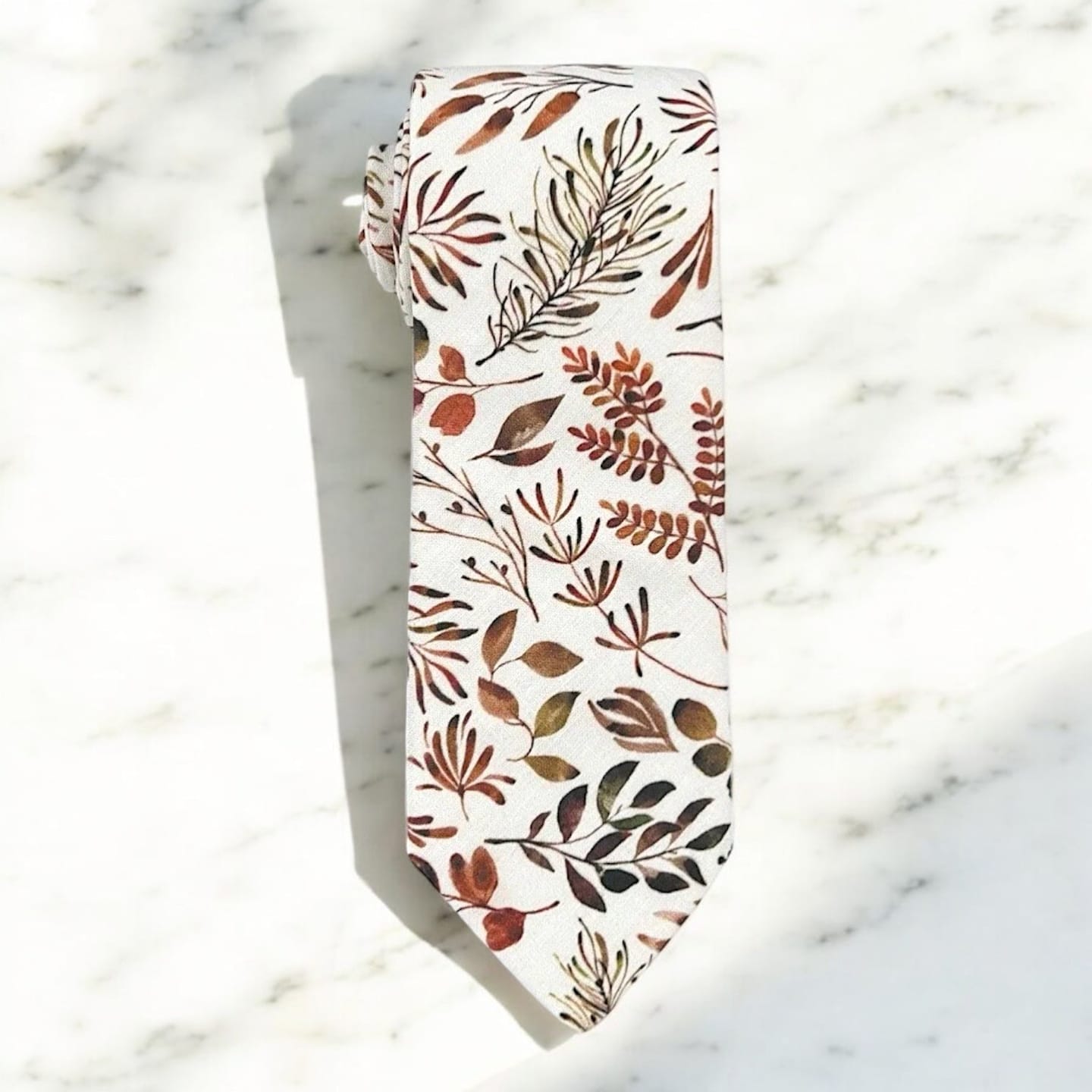 Customer photo review of Floral Terracotta Necktie- Floral Tie for Men