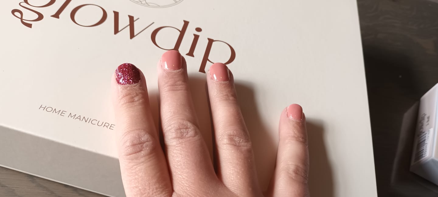 Customer photo review of Pink Lemonade Dipping Powder
