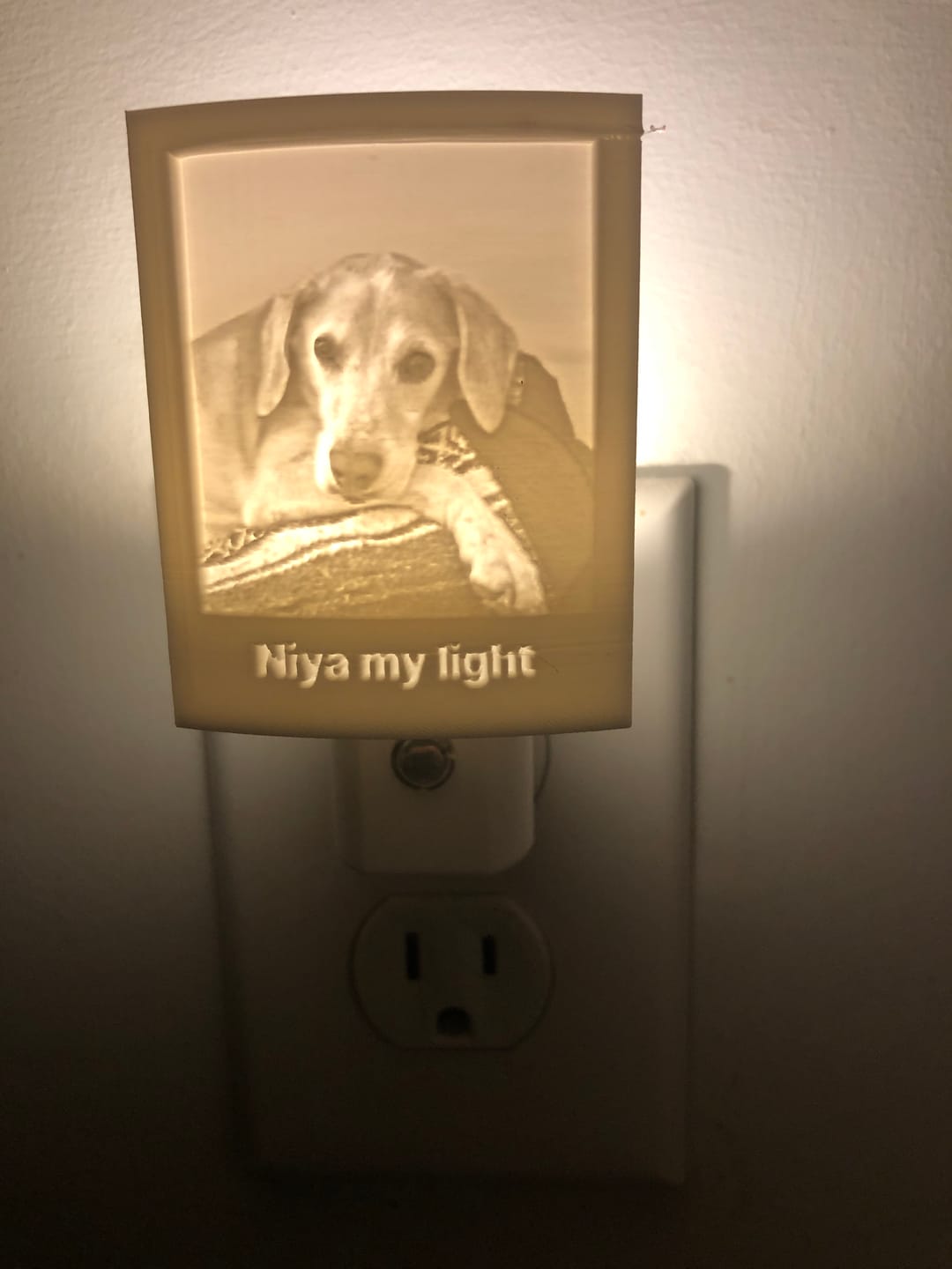 Customer photo review of Memory Frame™ Personalized Night Light