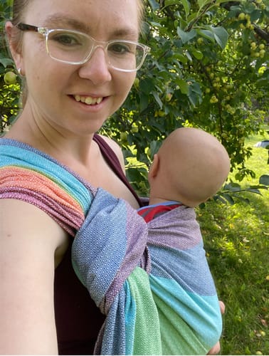 Customer photo review of Light Rainbow Ring Sling by Girasol