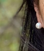 Customer photo review of MELODY - Freshwater Pearl Stud Earrings AAAAA Grade