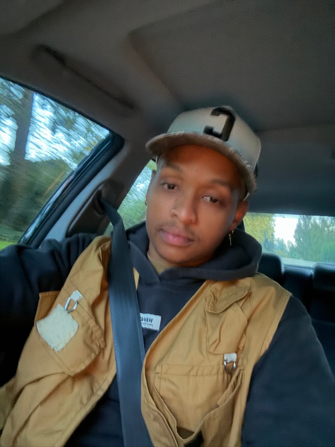 Customer photo review of CONSECRATED Premium SnapBack (Structured) - Cream/Malta Woodland Camo