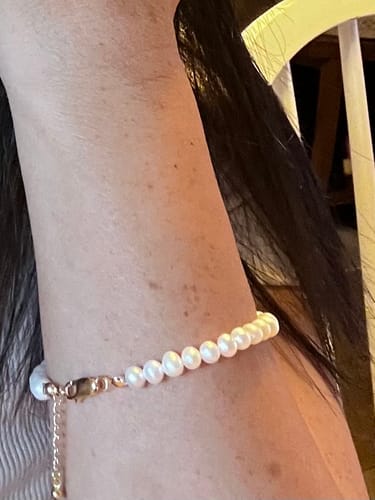 Customer photo review of MARCIA - Baroque Pearl Bracelet