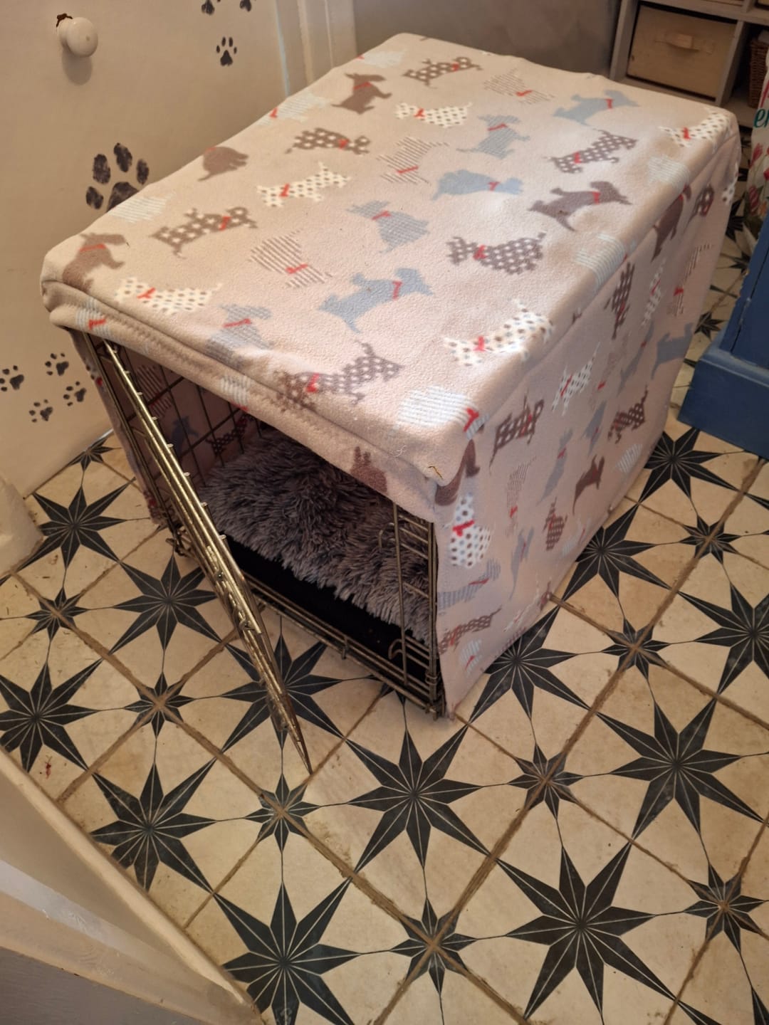 Customer photo review of Scotty Dogs on Beige Anti Pill Polar Fleece Fabric