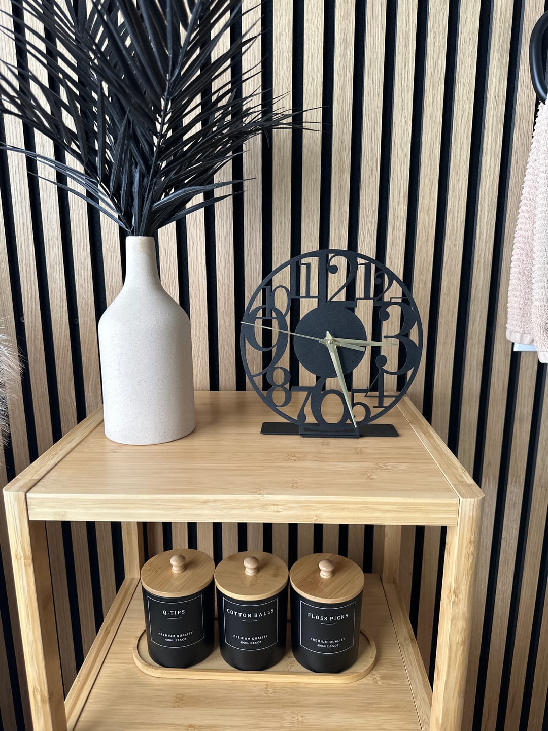 Customer photo review of Bold Numeral Tabletop Clock With Modern Design