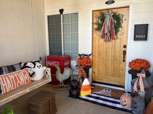 Customer photo review of Happy Halloween Felt Pennant
