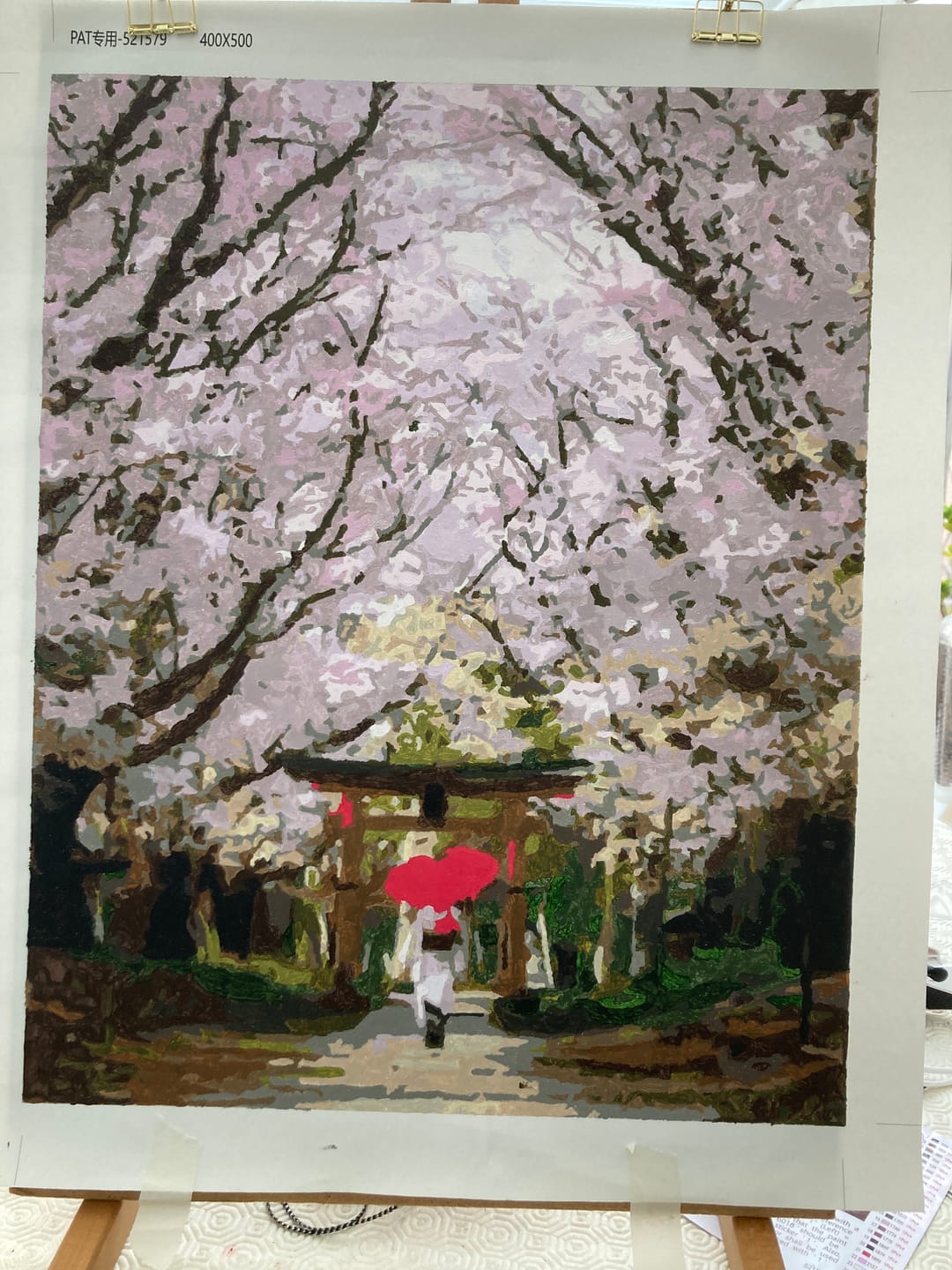 Customer photo review of Paint by Numbers Kit – Spring In Japan III