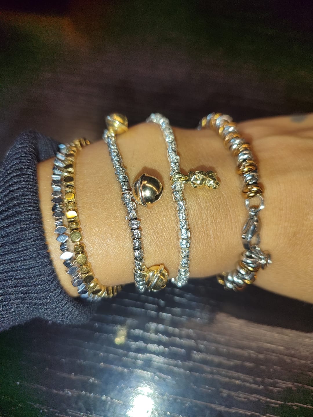 Customer photo review of CREA IL TUO BRACCIALE GRANELLI - charms oro
