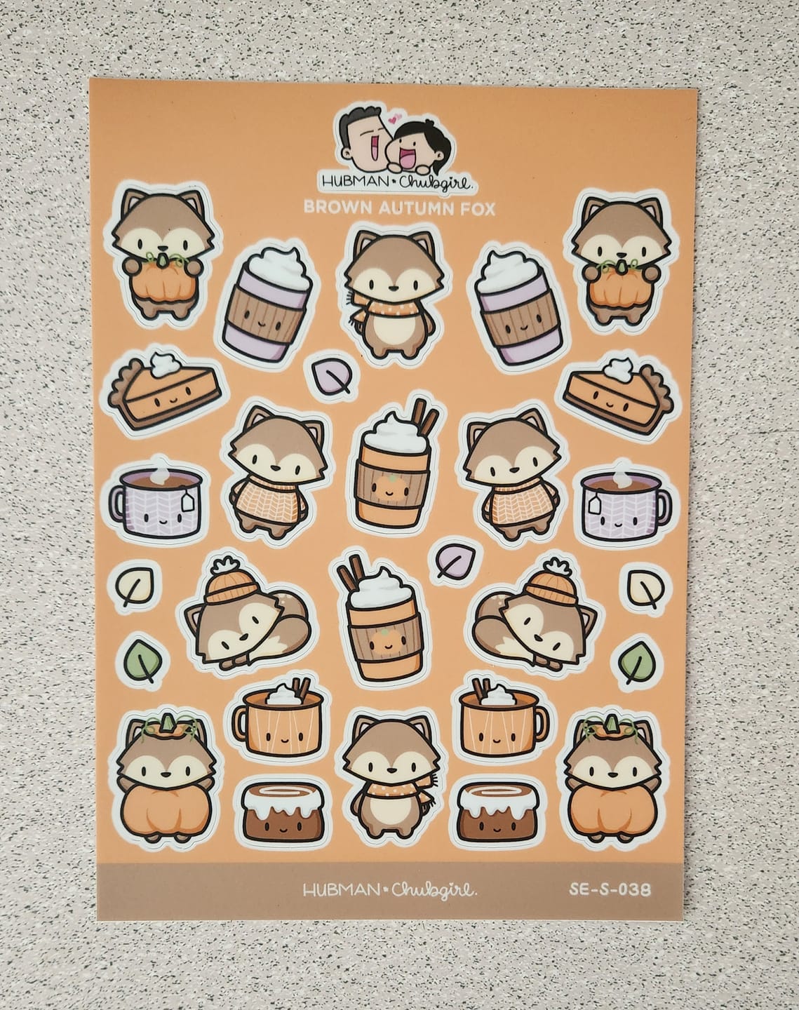 Customer photo review of Brown Fox Sticker Sheet
